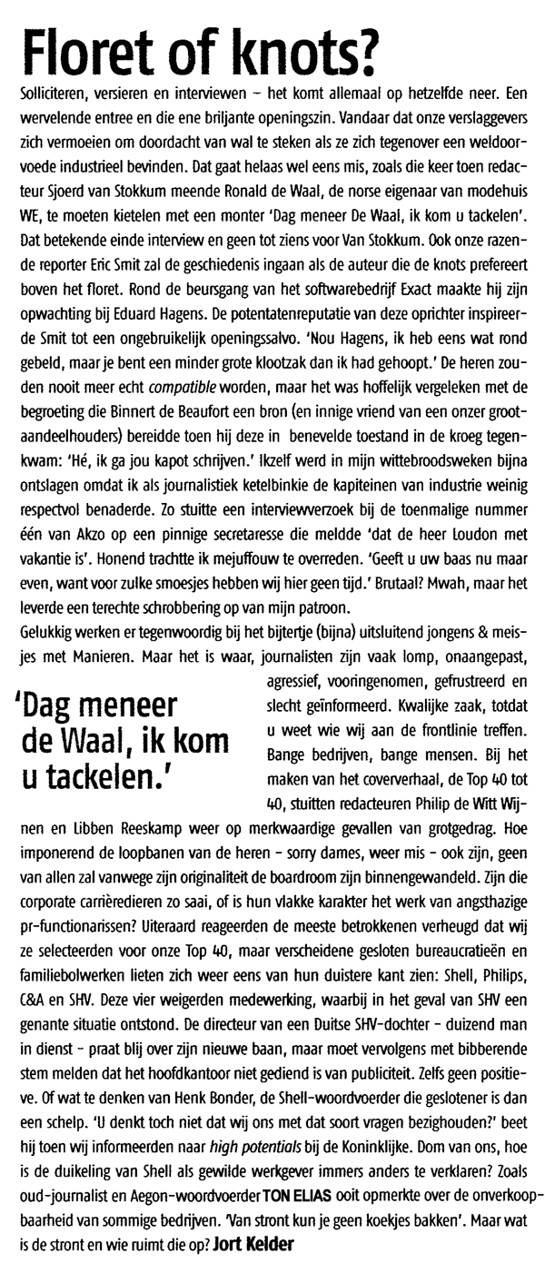 Artikel "Floret of knots?" wordt geladen: 212 kb